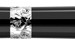 R017101 Серебряная ручка роллер черная в подарочном футляре